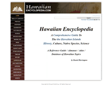 Tablet Screenshot of hawaiianencyclopedia.com